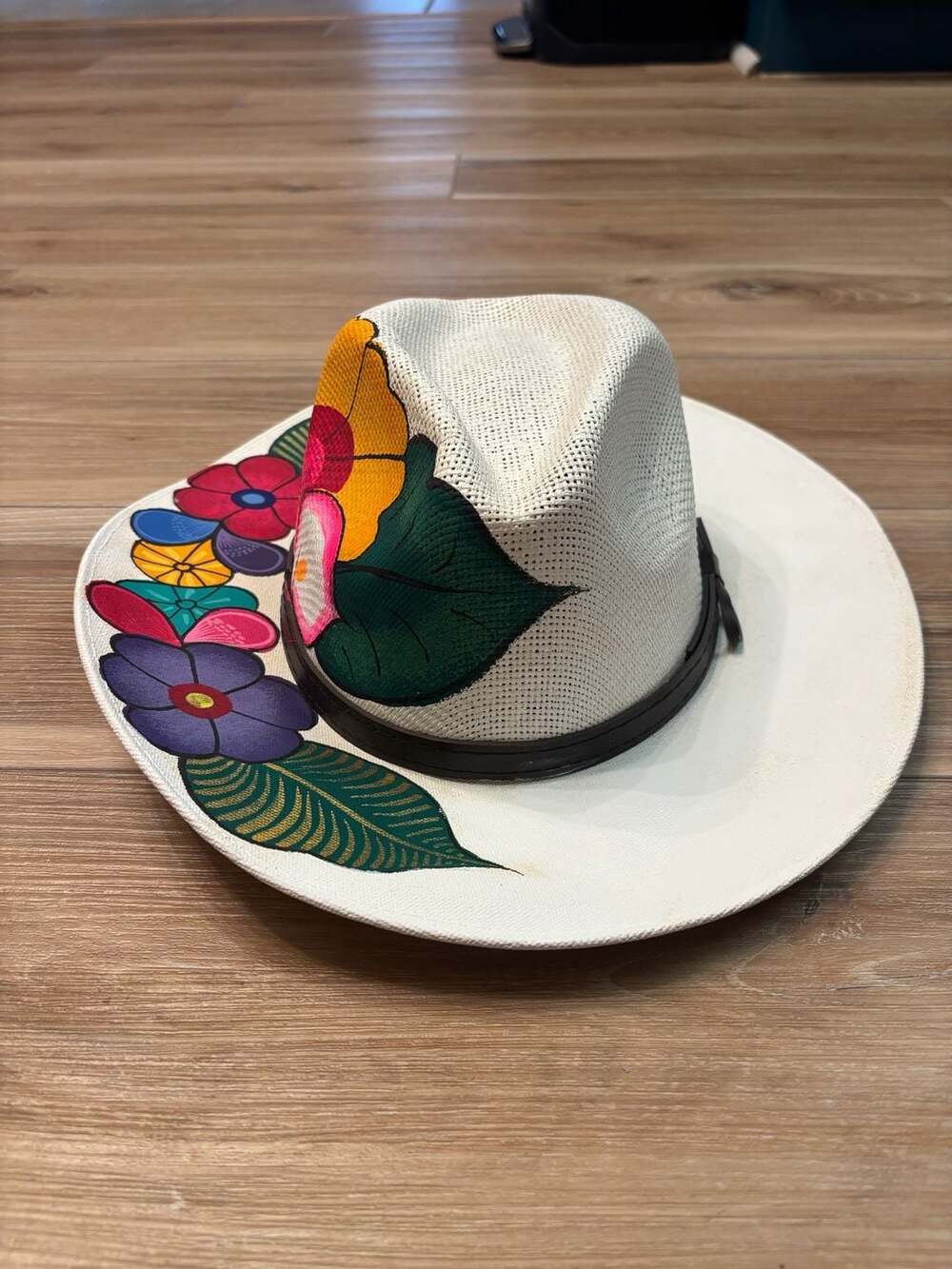 Artisan Mexican Hand-Painted Floral Cowgirl Hat